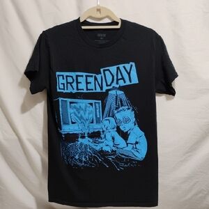 (X5) SALE! Green Day Brain Stew Black/Blue Short Sleeve Tee Unisex Worn Once